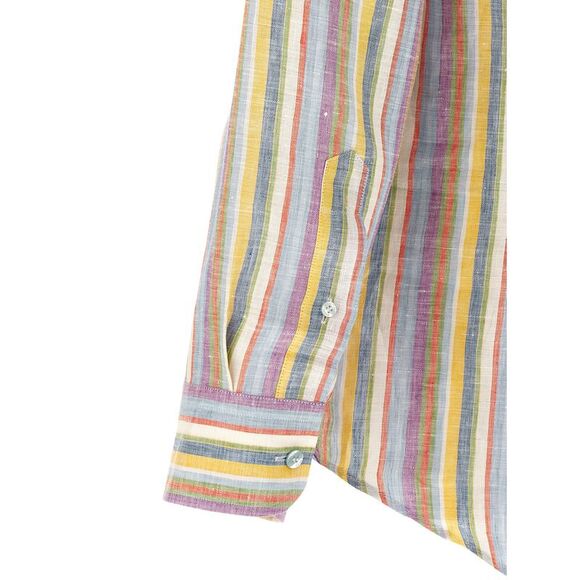 Etro Men's Striped Linen Shirt
